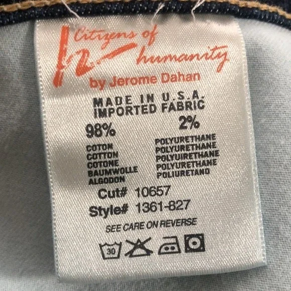 Citizens of Humanity Distressed Palmer Baggy Pant Denim Jeans Size 31 - Picture 11 of 11